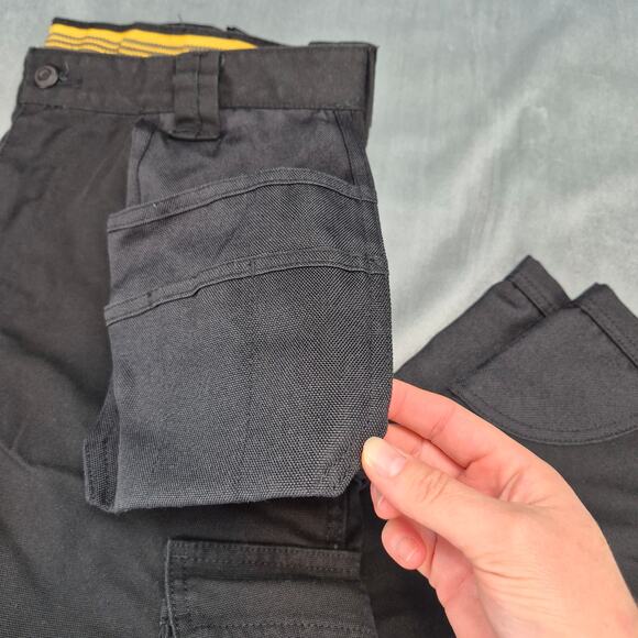 Caterpillar Work Pants Mens 32x32 Black Utility Cargo CAT Trademark C172 Pants - Picture 2 of 12